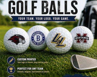 Custom Team Logo Golf Balls | Personalized Golf Balls | School, Sports Team & Business Logo Golf Gift