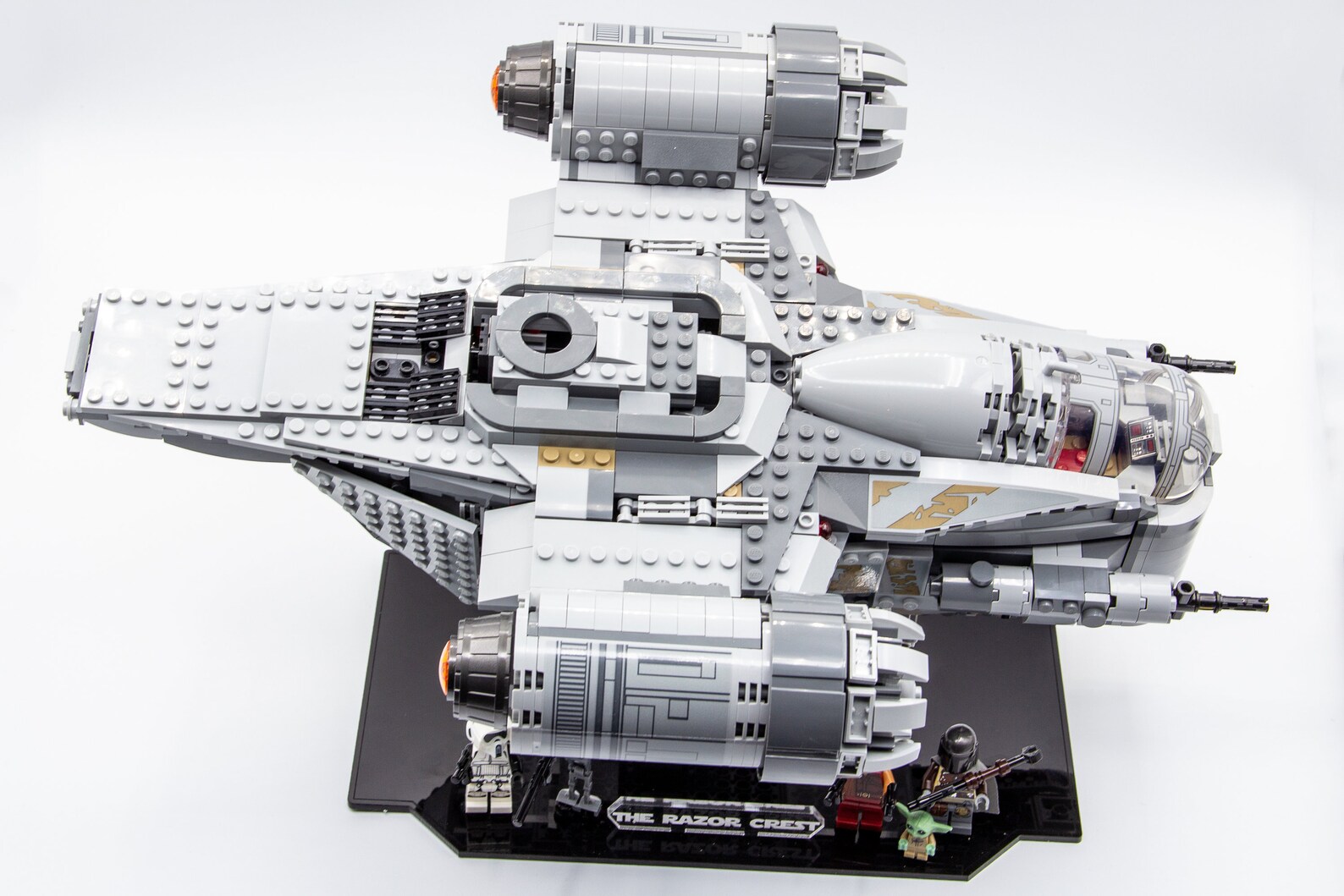 lego razor crest display stand