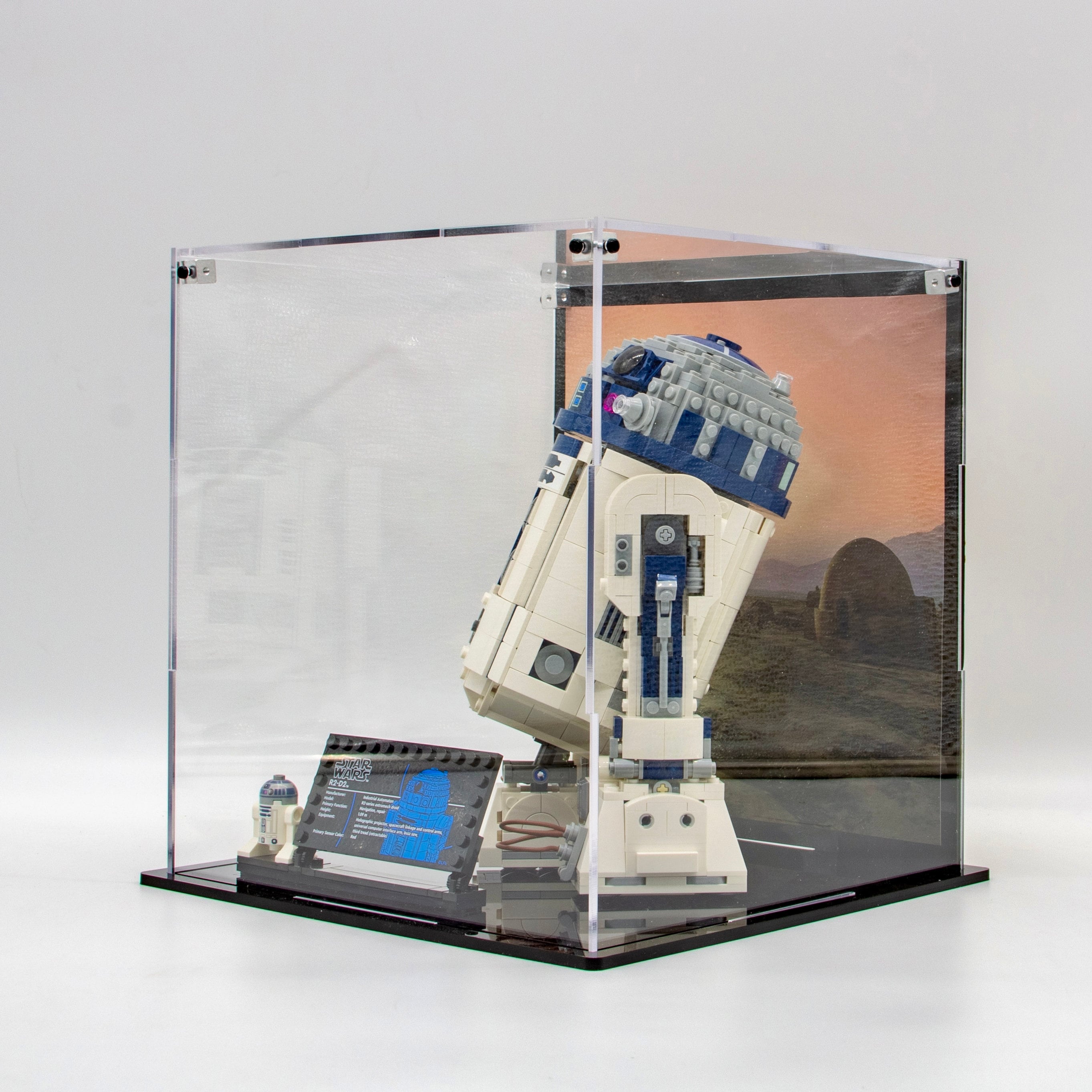 レゴ® R2D2™ セット 75379 用アクリル製ディスプレイケース - 米国製