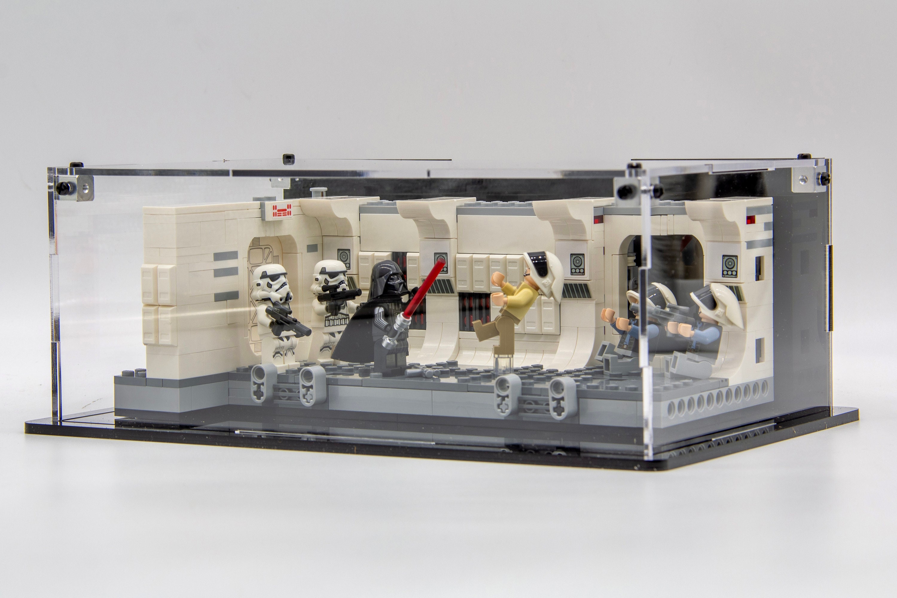 MOKUCONCRETE ディスプレイスタンド Acrylic Display Case for Lego® Set 75387 Boarding the