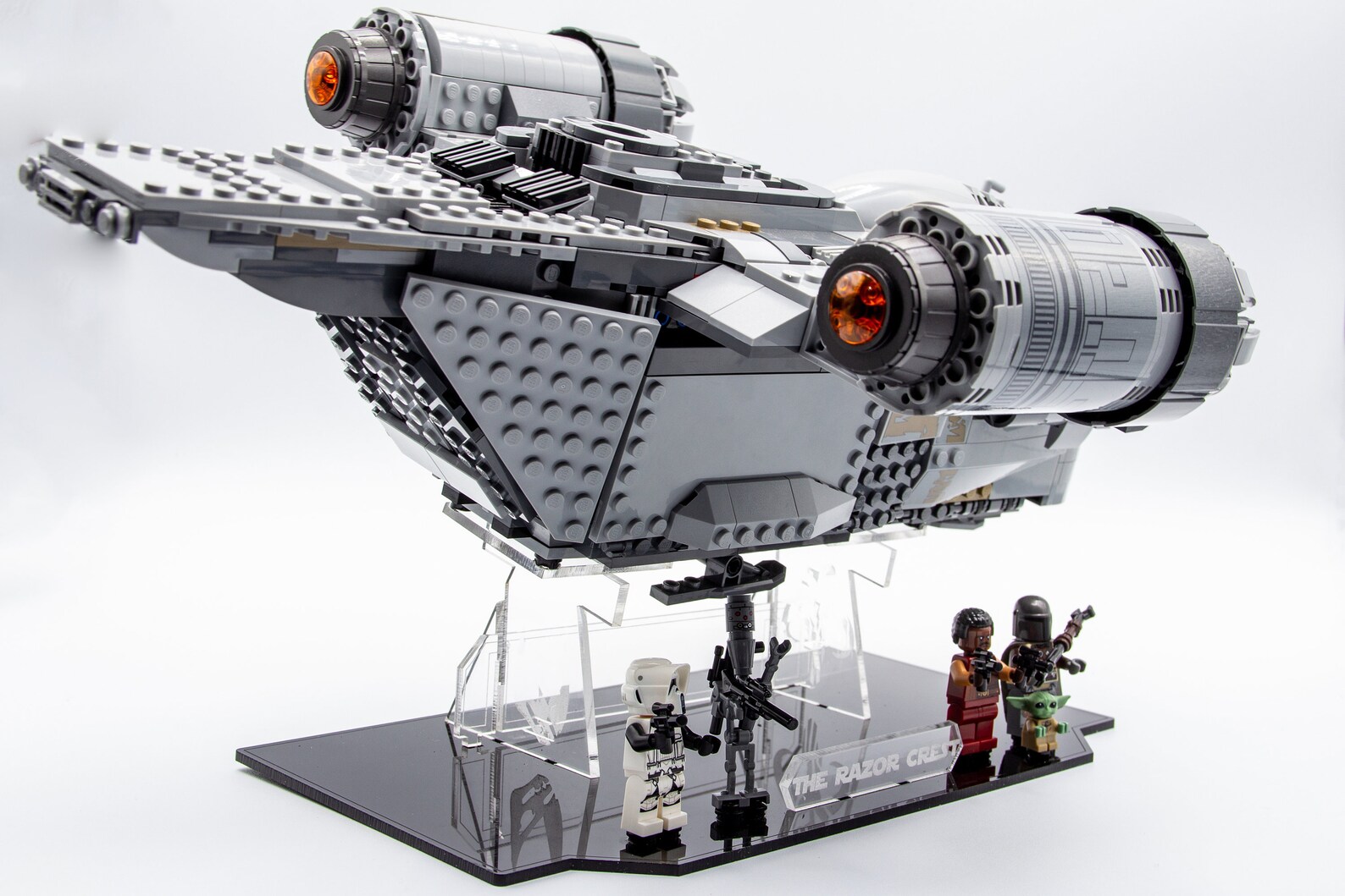 lego razor crest display stand