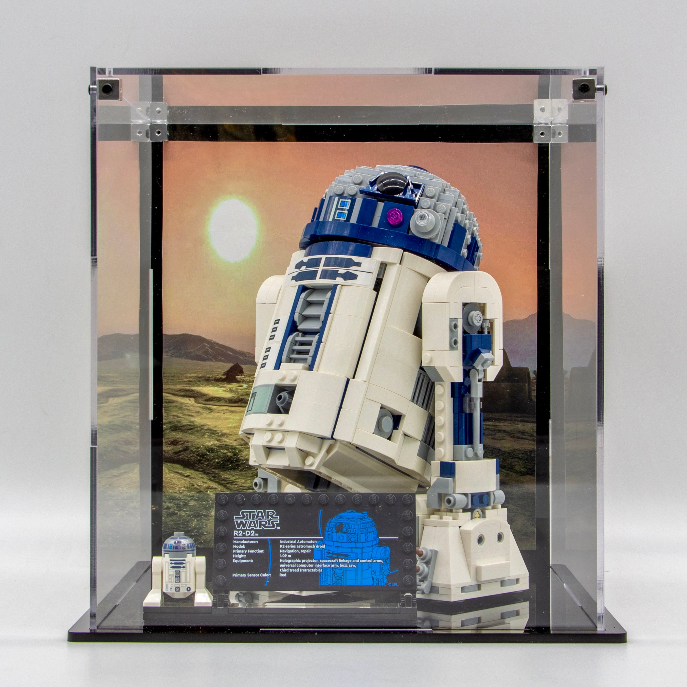 レゴ® R2D2™ セット 75379 用アクリル製ディスプレイケース - 米国製