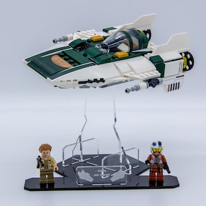 Acrylic display stand for LEGO® Resistance A-Wing Starfighter™ 75248 - Made in USA