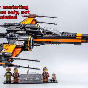 Espositore in acrilico per il set X-Wing™ di Poe 75102 - Supporto X-Wing™ - Prodotto negli Stati Uniti