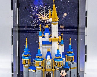 Acrylic display case for Lego® Mini Disney Castle set 40478 - Made in USA