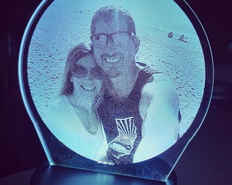 Custom LED Photo acrylic Light - night light - custom - Personalized - Photo light