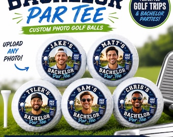 Bachelor Par Tee Personalized Golf Ball | Custom Photo Golf Ball Party Favor