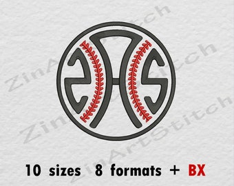 Baseball Monogram Font Machine Embroidery Designs Instant Download Monogram Alphabet 10 Sizes 8 Formats BX