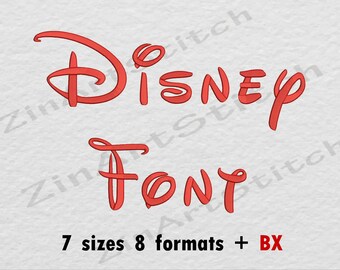 Disney Font Embroidery Design Monogram Alphabet Machine Embroidery Font Disney 7 Sizes 8 Formats BX