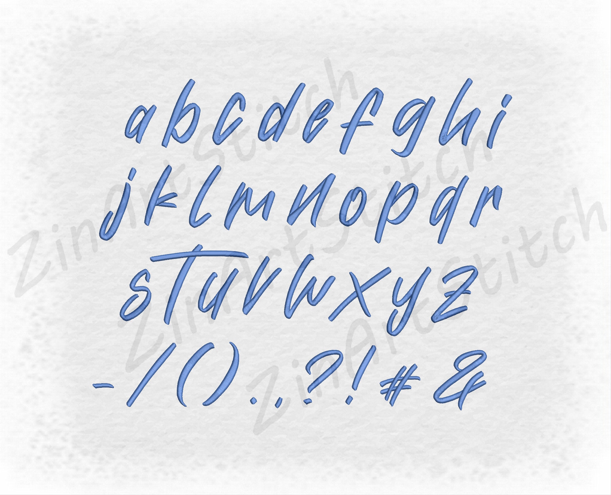 Janet Script Font Janet Embroidery Font - Machine Embroidery Design - Punctuations and ...