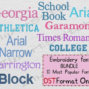 Embroidery Fonts Pack 10 Best Sellers embroidery fonts Bundle Instant Download Alphabet Script Letters Monogram 5 Sizes ONLY DST format