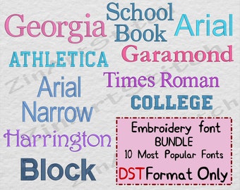 Embroidery Fonts Pack 10 Best Sellers embroidery fonts Bundle Instant Download Alphabet Script Letters Monogram 5 Sizes ONLY DST format
