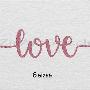 Love Embroidery design Arrow, arrow embroidery, embroidery sayings 6 Sizes 8 Formats image 1