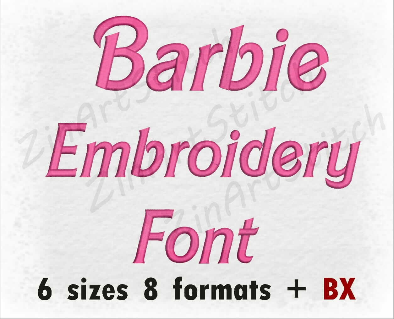 Barbie Embroidery Font Machine Embroidery Design Instant Etsy