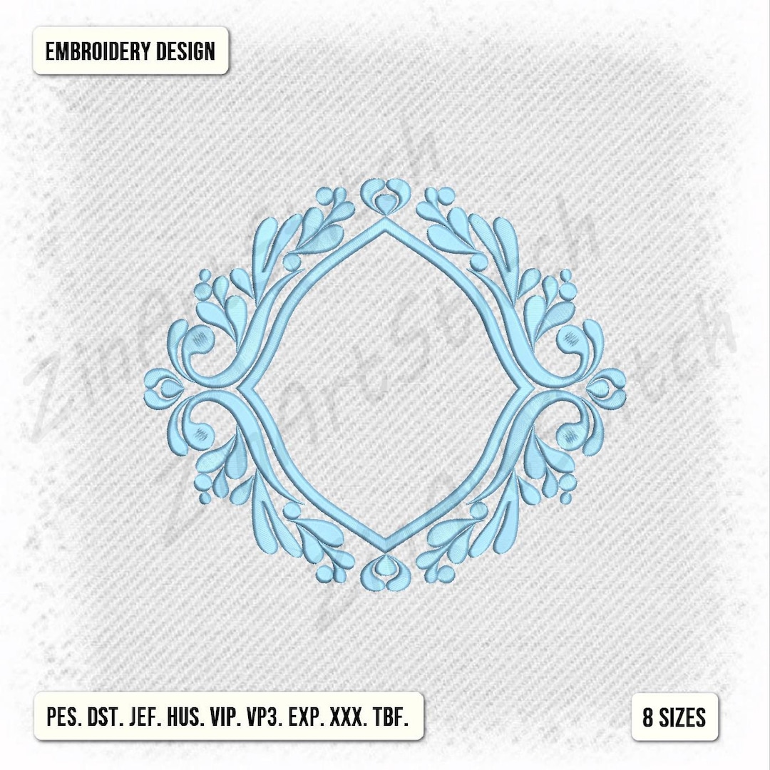 Monogram 6832 Monogram Border, Embroidery Design, Antique Frame, Royal Border ...