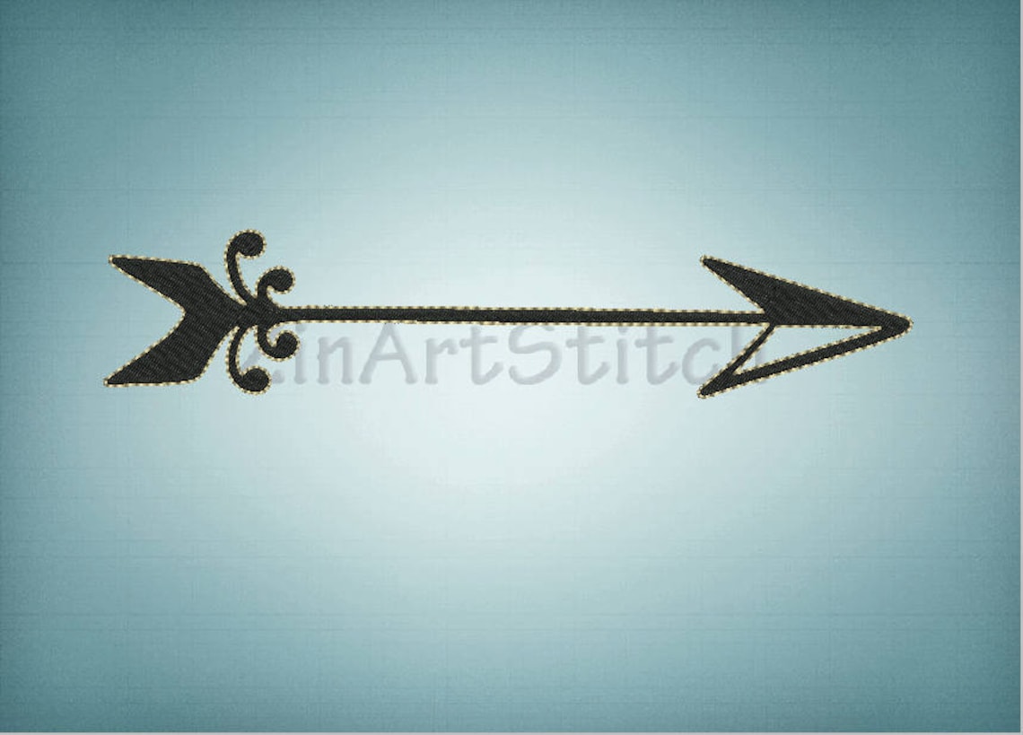 Arrow Embroidery Design Arrow Embroidery Design Arrow Etsy