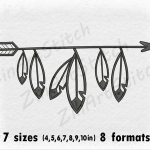 Arrow Embroidery design Arrow embroidery Dream embroidery Embroidery sayings  7 Sizes 8 Formats