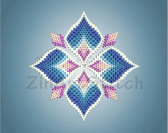 Bargello Ornament Machine Embroidery File Instant Download Florentine embroidery design 1 Sizes 8 Formats Embroidery Design