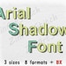 Arial Shadow Two Colors Embroidery Font - Machine Embroidery Design ...