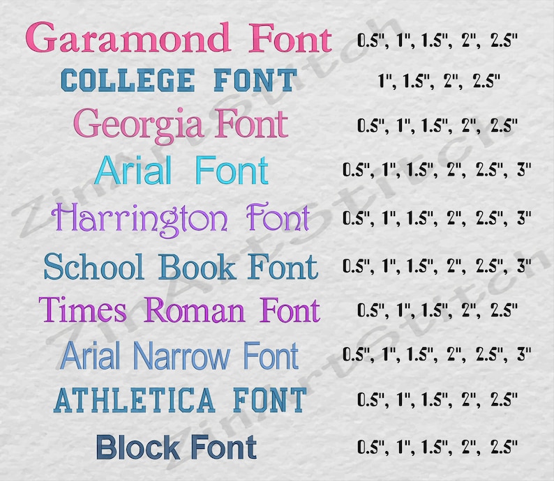 Embroidery Fonts Pack 10 Best Sellers Embroidery Fonts Bundle Etsy