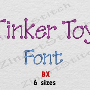 Tinker Toy Embroidery Font  Machine Embroidery Design Punctuations and numbers Instant Download Monogram Alphabet  6 Sizes BX