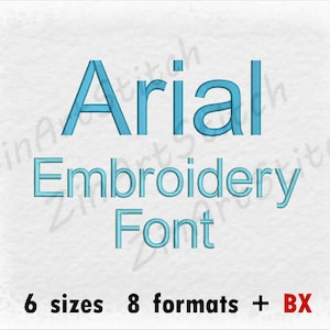 Arial Embroidery Font Machine Embroidery Design Instant Download Monogram Alphabet 6 Sizes 8 Formats BX