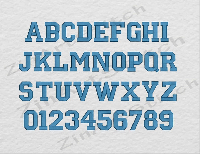 College Embroidery Font Machine Embroidery Design Instant Etsy