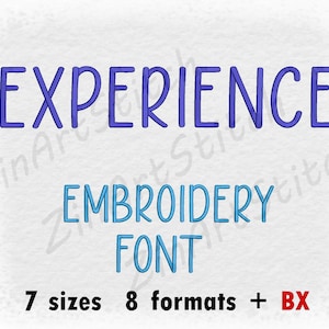 Experience Embroidery Font Machine Embroidery Design Instant Download Monogram Alphabet 7 Sizes 8 Formats BX