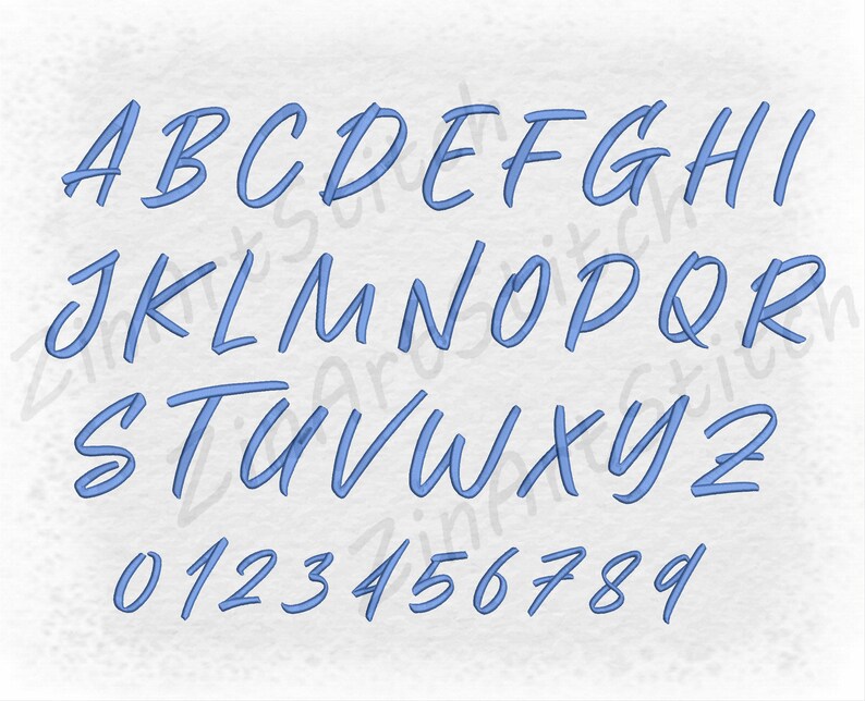 Janet Script Font Janet Embroidery Font - Machine Embroidery Design - Punctuations and ...