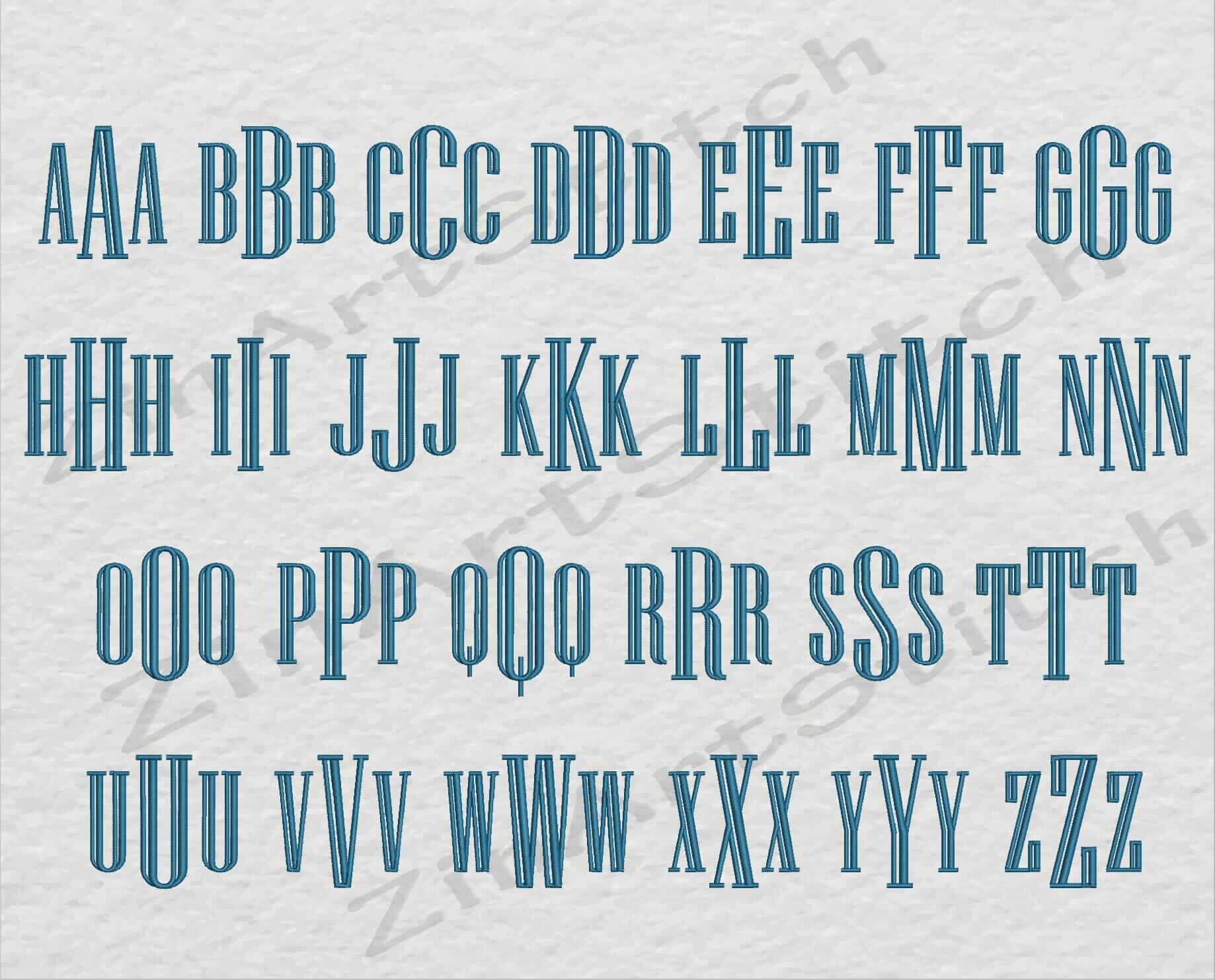 Niagara Monogram Font Machine Embroidery Design Instant Download Monogram  Alphabet 9 Sizes 8 Formats BX - Etsy Hong Kong