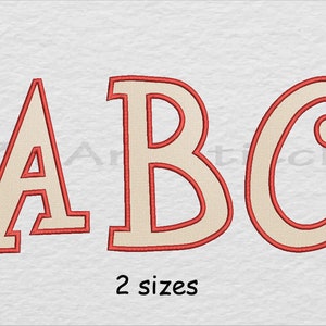 Happy Applique Machine Embroidery Font Monogram Alphabet 2 Sizes 8 Formats