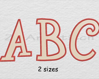 Happy Applique Machine Borduurlettertype Monogram Alfabet 2 Maten 8 Formaten