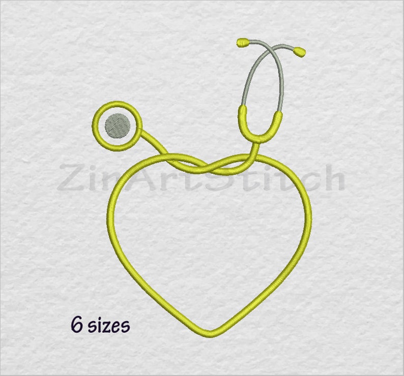 Stethoscope Monogram Frame Embroidery Design Border Embroidery Etsy