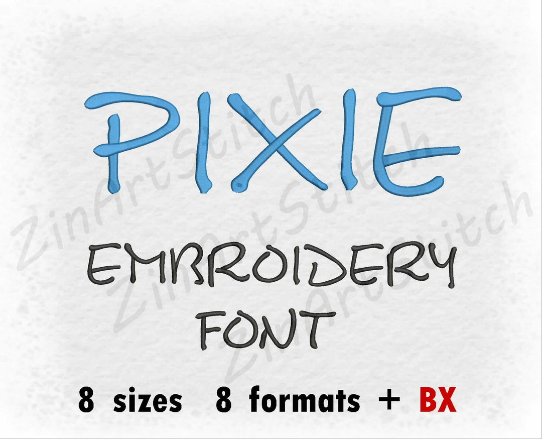 Pixie Embroidery Font - Machine Embroidery Design - Punctuations and ...