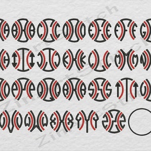 Baseball Monogram Font Machine Embroidery Designs Instant Download ...