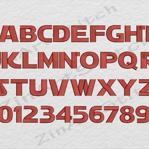 Embroidery Font - Machine Embroidery Design - Instant Download - 5 ...