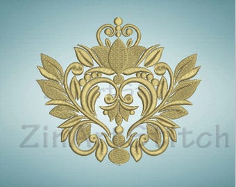Ornamental Elegant Decor Machine Embroidery Design Instant Download 8 Formats