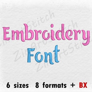 Fuente para bordar - Diseño para bordado a máquina - Números - Descarga instantánea - 6 tamaños