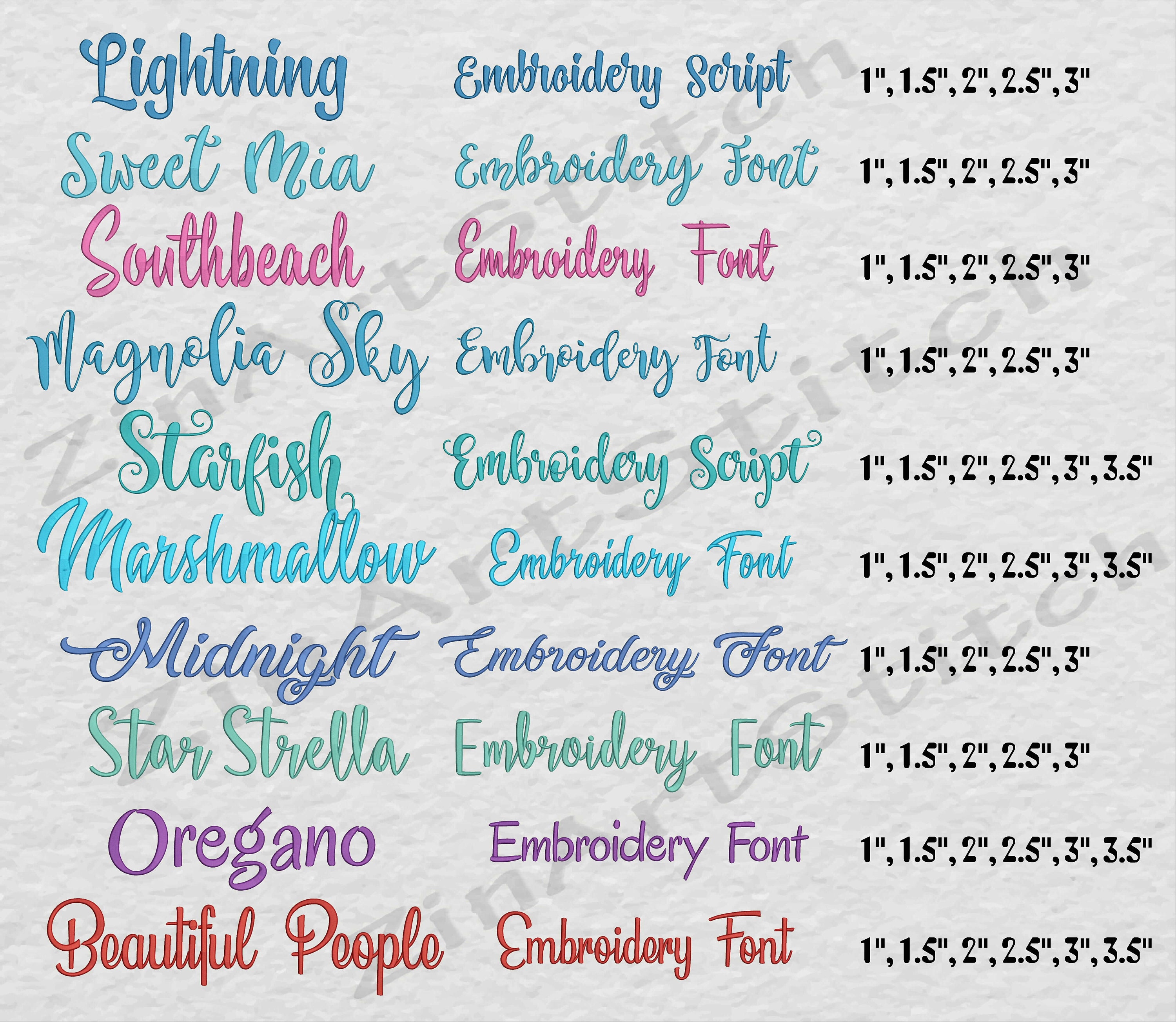 311 Formats BX DST PES Machine Embroidery Font Script Embroidery Font 2 1 Instant Download