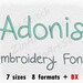 Adonis Embroidery Font Machine Embroidery Design Numbers Instant ...