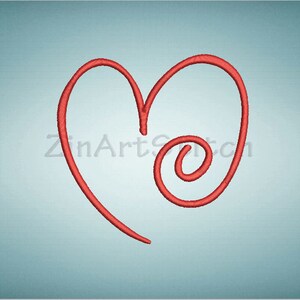 Heart Embroidery Design  Valentine&#39;s Day Embroidery Design Instant Download Machine embroidery design 5 Sizes  8 Formats