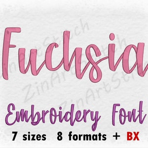 Fuchsia Embroidery Font Machine Embroidery Design Instant Download Monogram Alphabet 7 Sizes 8 Formats BX
