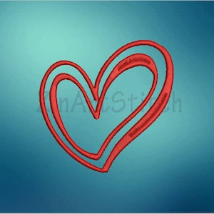 Heart Embroidery Design  Valentine&#39;s Day Embroidery Design Instant Download Machine embroidery design 5 Sizes 8 Formats