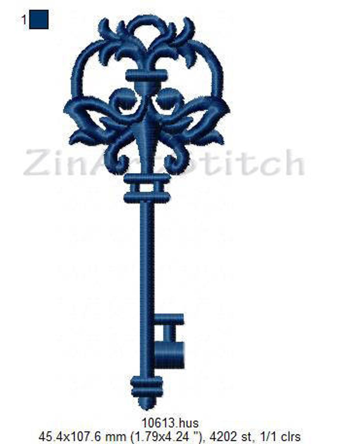 Vintage Key Machine Embroidery Design Instant Download Key 3 Etsy