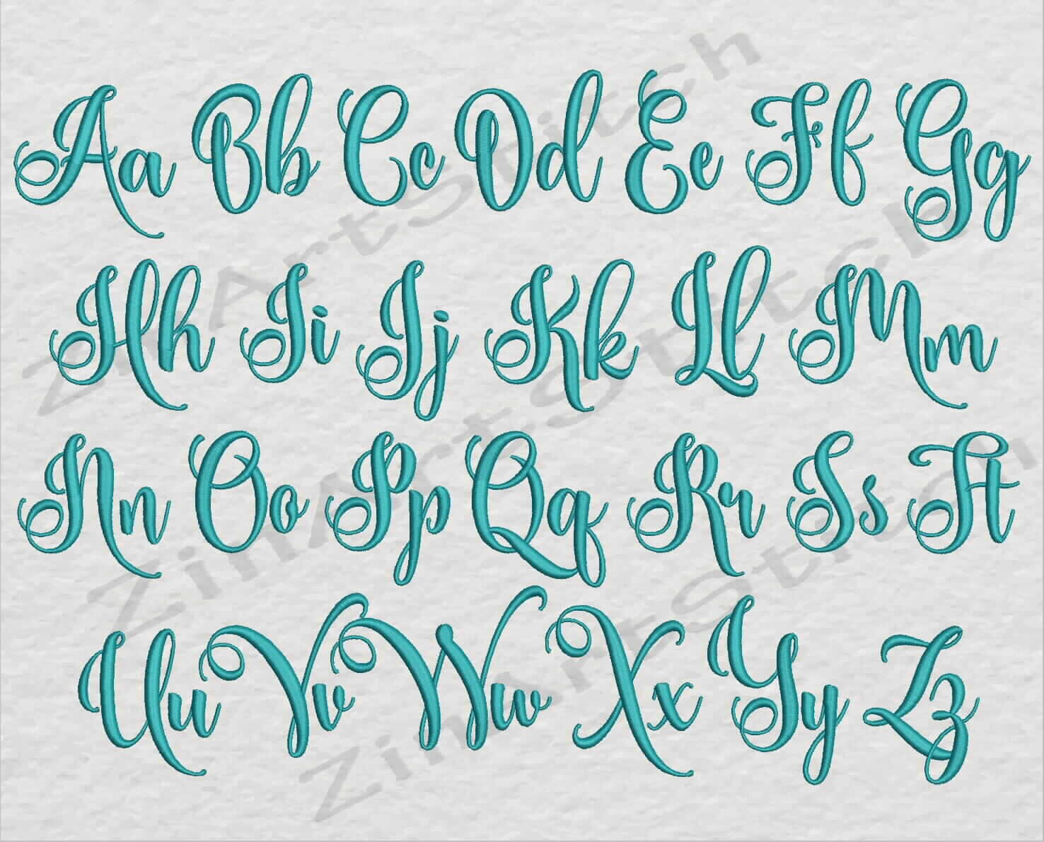 Hydrangea Embroidery Font Machine Embroidery Design Instant