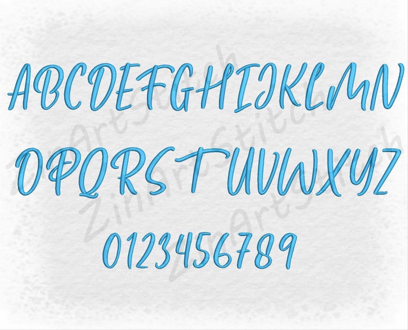 Kinsley Embroidery Font Machine Embroidery Design Punctuations and numbers Instant Download 9 Sizes 8 Formats BX image 2