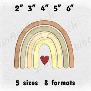 Rainbow embroidery design Embroidery Machine Instant Download Baby embroidery file 5 Sizes 8 Formats