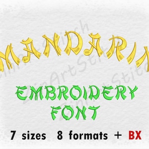 Mandarin Embroidery Font Machine Embroidery Design Punctuations and numbers Instant Download 7 Sizes 8 Formats BX