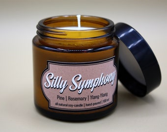 Silly Symphony | Scented candle | 100ml | Soy wax | Pine, Rosemary & Ylang-Ylang