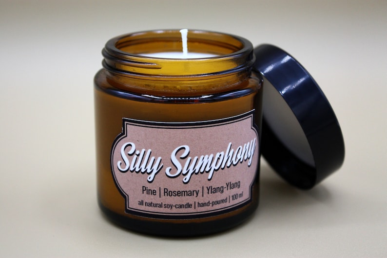 Silly Symphony Duftkerze 100ml Sojawachs Pine, Rosemary & Ylang-Ylang Bild 1